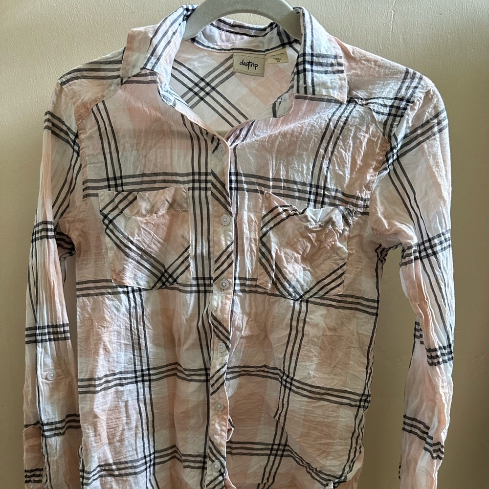 Plaid Button-Up Shirt